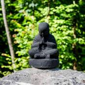 Wanda Collection - Statue moine shaolin assis noir