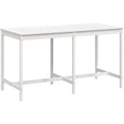 Vidaxl - Table de jardin blanc 203,5x90x110 cm bois