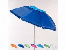 Parasol de plage 200 cm aluminium anti-vent protection