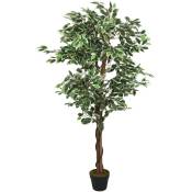 vidaXL Ficus artificiel 756 feuilles 150 cm vert