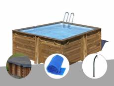 Kit piscine bois sunbay carra 3,05 x 3,05 x 1,19 m
