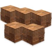 Lot de 55 dalles en bois d'acacia 5m² classique résistant