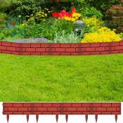 Clôture de jardin avec design de briques 11 pcs
