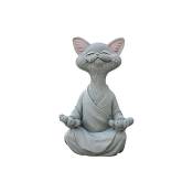 Chat Figurine, Méditation Yoga Chat Heureux, Zen Chat
