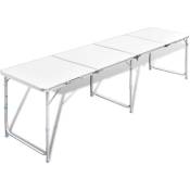 FIMEI Table pliante de camping en aluminium avec hauteur
