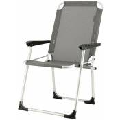 Chaise de camping pliable de luxe Ancona Compact Gris