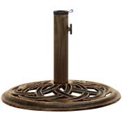 Vidaxl - Socle de parasol Bronze 44x44x31 cm Fonte