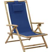 Vidaxl - Chaise de relaxation inclinable Bleu marine