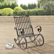 Nova - Chaise de jardin dorée en métal de style vintage