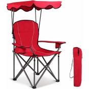 Chaise Pliante avec Pare Soleil,Chaise de Camping Pliable