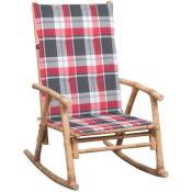 Chaise à bascule avec coussin Bambou vidaXL - Motif