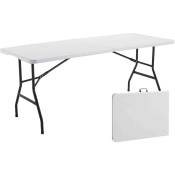 Table rectangulaire pliante 180 cm en pehd - 8 places