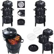 Gril barbecue au charbon 3 en 1 40x80 cm - barbecue