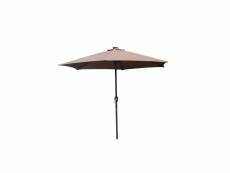 Amalfi - parasol droit rond led ø 2,7 m chocolat