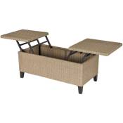 Table basse de jardin style cosy chic - table basse
