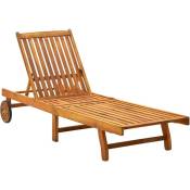 Chaise longue Bois d'acacia solide The Living Store