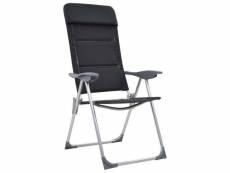 Vidaxl chaise de camping 2 pcs noir 58x69x111 cm aluminium