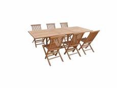Salento - ensemble table de jardin rectangulaire extensible