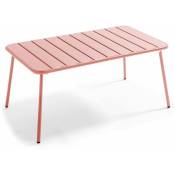 Table basse de jardin acier argile 90 x 50 cm - Palavas