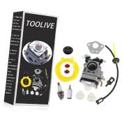 Toolive - Carburateur Kit pour Moteur de Débroussailleuse
