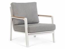 Bizzotto-fauteuil lounge de jardin jalisco blanc