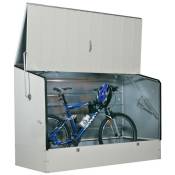 Abri à vélos en métal 1750L crème + kit d'ancrage