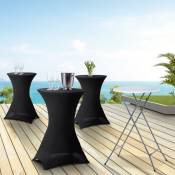 Tables mange-debout pliantes avec housse noire