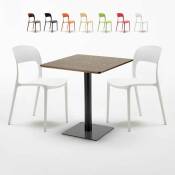 Ahd Amazing Home Design - Table 70x70 effet bois +