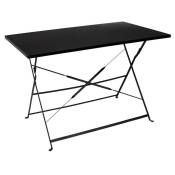 Mobilibrico - Table De Repas Pliante Palerme Noir 110x70x71cm