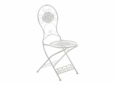 Chaise de jardin pliable mani , blanc