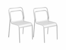 Chaises en aluminium eos (lot de 2) blanc