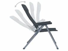 Vidaxl chaises de jardin inclinables 2 pcs aluminium