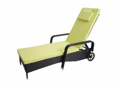 Chaise longue carrara, polyrotin, bain de soleil, couchette,