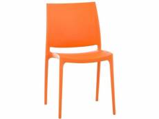 Chaise de jardin en plastique orange design simple