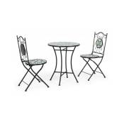 Set promo positano table avec chaises en fer