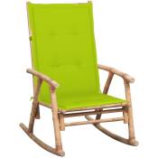 Vidaxl - Chaise à bascule avec coussin Bambou Vert