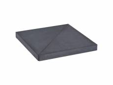 Vidaxl plaque de poids de parasol noir granite carré