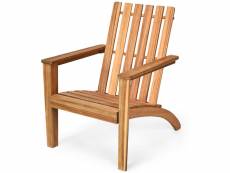 Giantex chaise extérieur en bois d'acacia design adirondack