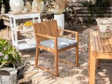 Chaise de jardin avec coussin gris sassari 160850