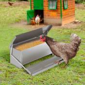 Mangeoire automatique en acier pour poules