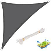 Voile d'ombrage triangulaire en polyester. protection