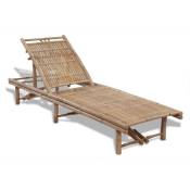 The Living Store - Chaise longue Bambou Brun