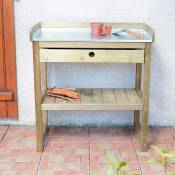 Cémonjardin - Table de rempotage Bleuet en bois -