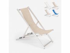 Chaise longue de plage pliable et réglable en aluminium