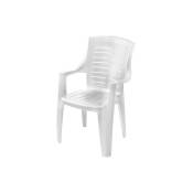 Chaise de fauteuil blanc en résine Talia