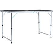 Vidaxl - Table pliable de camping Gris Aluminium 120x60