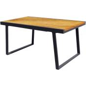 Table extensible en aluminium et bois Iris - 160/240