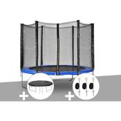 Kit trampoline Jardideco Atlas ø 2,44 m Bleu + Bâche