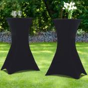 Housses noires pour table haute de réception