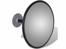 Vidaxl miroir de trafic convexe acrylique noir 30 cm